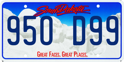 SD license plate 95OD99