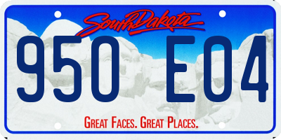 SD license plate 95OE04
