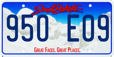 SD license plate 95OE09