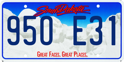 SD license plate 95OE31