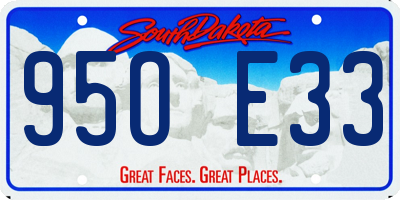 SD license plate 95OE33
