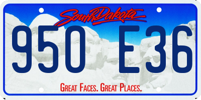 SD license plate 95OE36