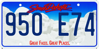 SD license plate 95OE74