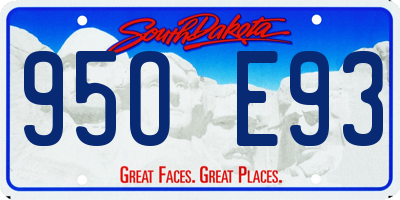 SD license plate 95OE93