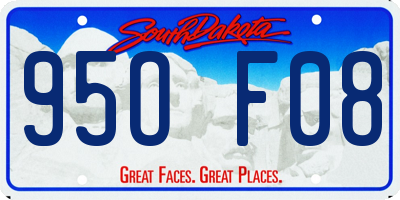 SD license plate 95OF08