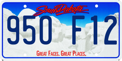 SD license plate 95OF12