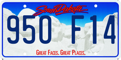 SD license plate 95OF14