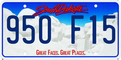 SD license plate 95OF15