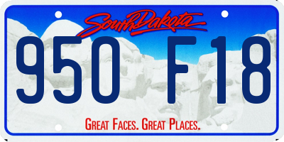 SD license plate 95OF18