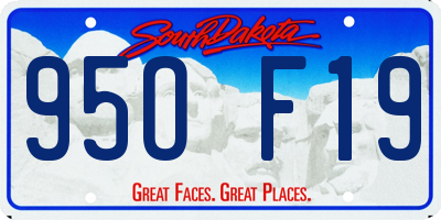 SD license plate 95OF19
