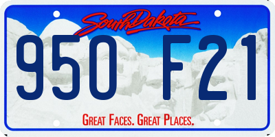 SD license plate 95OF21