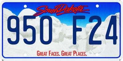 SD license plate 95OF24