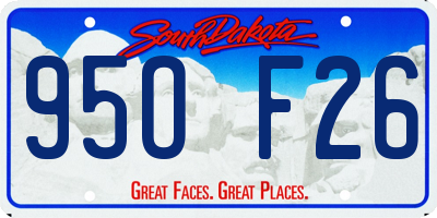 SD license plate 95OF26