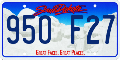 SD license plate 95OF27