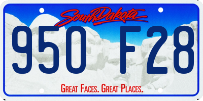 SD license plate 95OF28