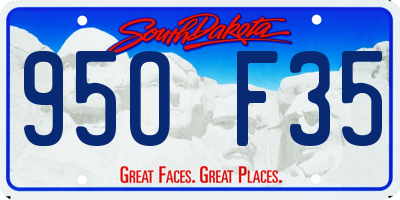 SD license plate 95OF35