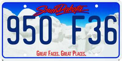 SD license plate 95OF36
