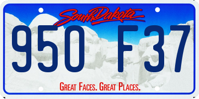 SD license plate 95OF37