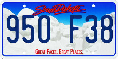 SD license plate 95OF38