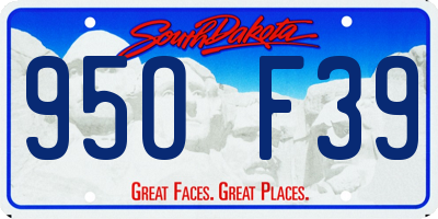 SD license plate 95OF39