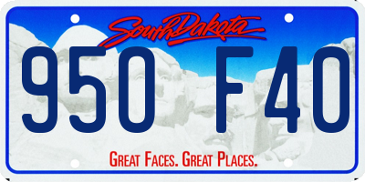 SD license plate 95OF40