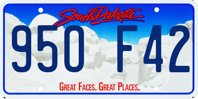 SD license plate 95OF42