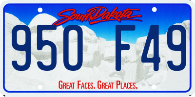 SD license plate 95OF49