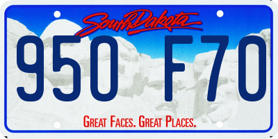 SD license plate 95OF70