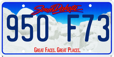 SD license plate 95OF73