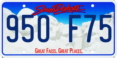 SD license plate 95OF75