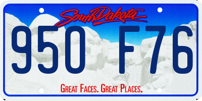 SD license plate 95OF76