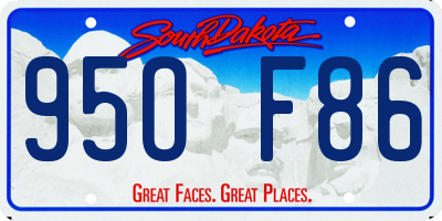 SD license plate 95OF86
