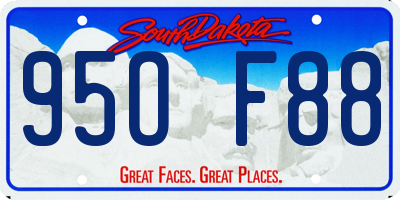 SD license plate 95OF88