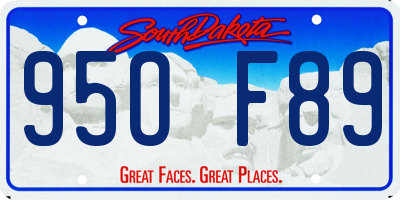 SD license plate 95OF89