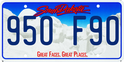 SD license plate 95OF90