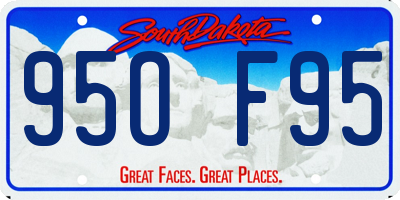 SD license plate 95OF95