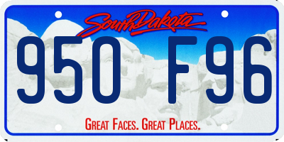 SD license plate 95OF96