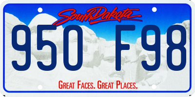 SD license plate 95OF98