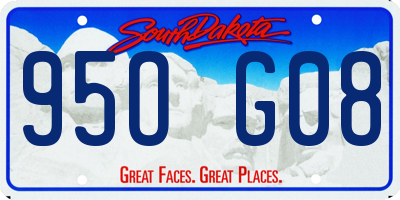 SD license plate 95OG08