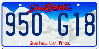 SD license plate 95OG18