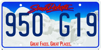 SD license plate 95OG19