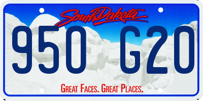 SD license plate 95OG20