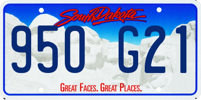 SD license plate 95OG21