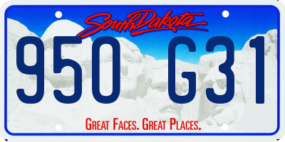 SD license plate 95OG31