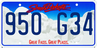SD license plate 95OG34