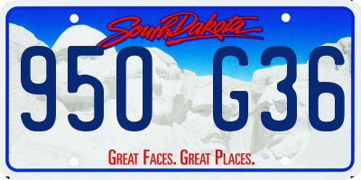 SD license plate 95OG36