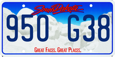 SD license plate 95OG38