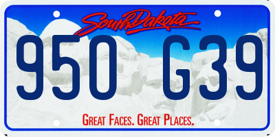 SD license plate 95OG39