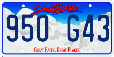 SD license plate 95OG43