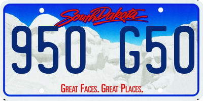 SD license plate 95OG50
